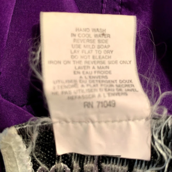 Vintage Silk Purple Button Down Shirt - Picture 6 of 6